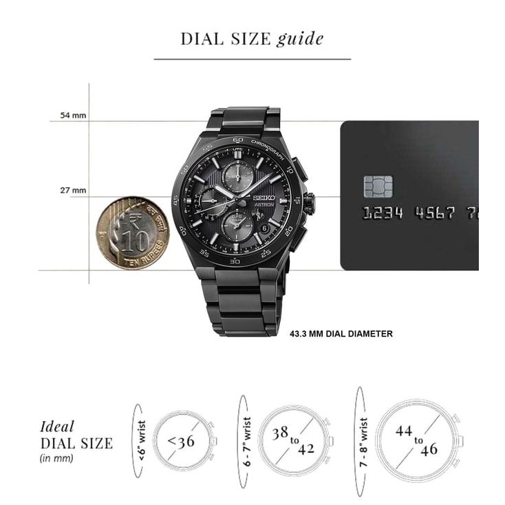 Astron GPS SOLAR Chronograph Men 43.3 mm SSH155J1