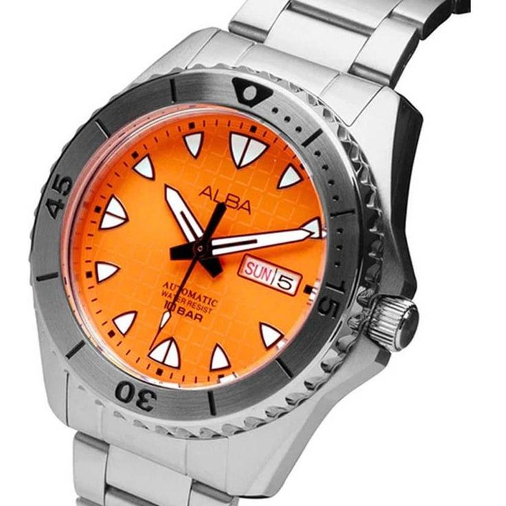 Automatic Orange Men 44.5mm Watch Automatic AL4581X1