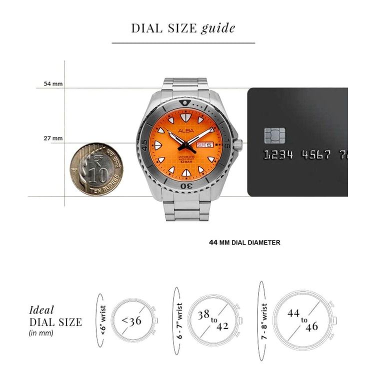 Automatic Orange Men 44.5mm Watch Automatic AL4581X1