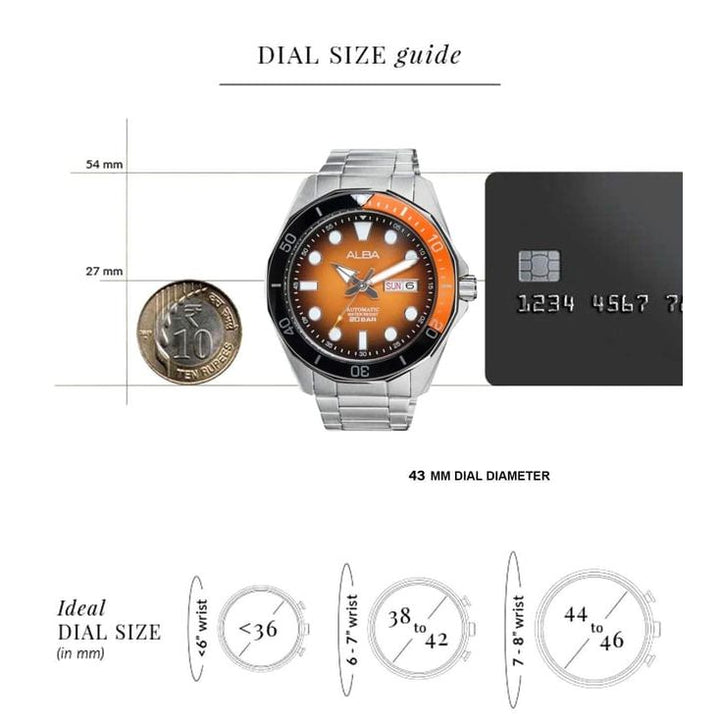 Automatic Orange Men 43mm Watch Automatic AL4547X1