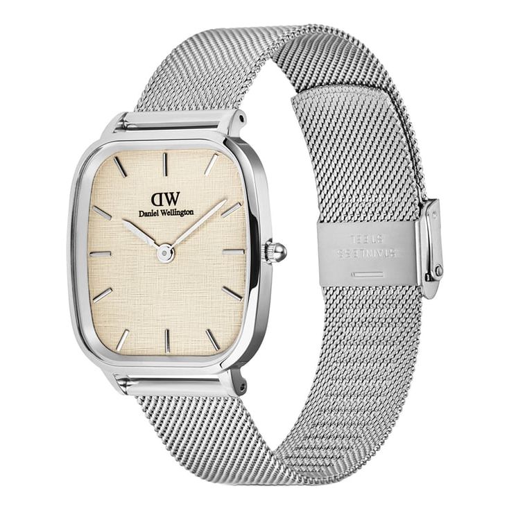 Vintage Beige Cushion Dial Analogue Men Watch - DW00100814K