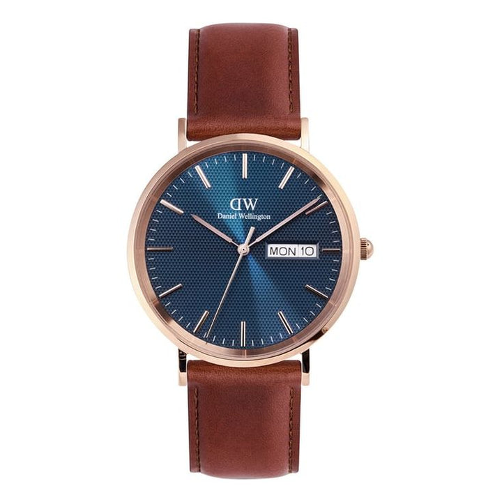 Classic Extension Blue Round Dial Analogue Men Watch - DW00100830K