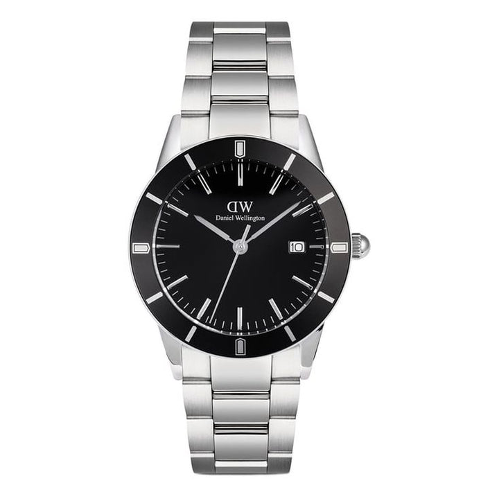 Index Bezel Black Round Dial Analogue Men Watch - DW00100822K