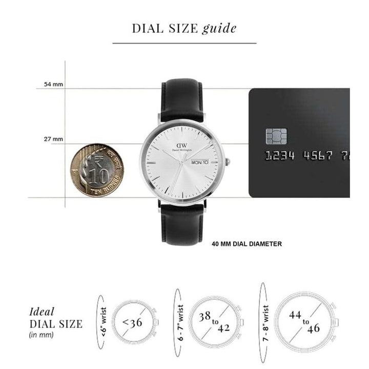 Classic Extension Silver Round Dial Analogue Men Watch - DW00100832K
