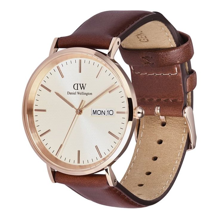 Classic Extension Champagne Round Dial Analogue Men Watch - DW00100829K