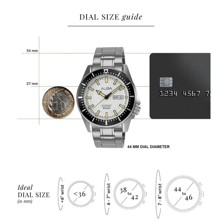 Automatic Silver Men 44mm Watch Automatic AL4721X1