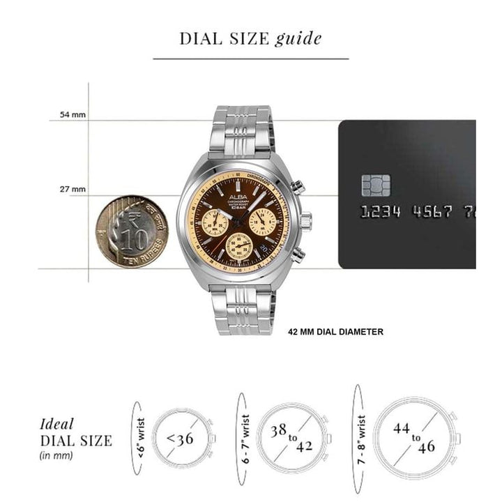 Active Brown Men 40.95mm Watch Quartz AT3K07X1