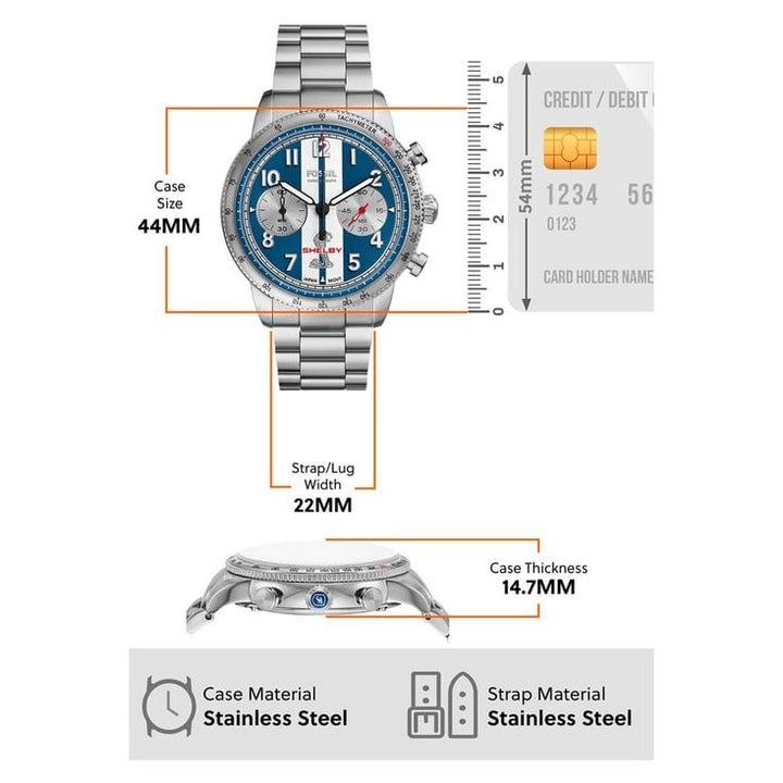 Shelby Quartz Chronograph Men 44 mm LE1209SET With Interchangeable Strap