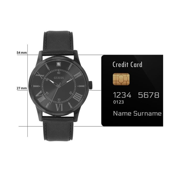 Briefcase Black Round Dial Analog Men Watch - U1411G2M