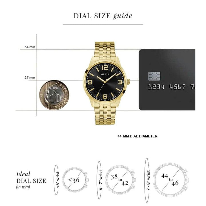 Suited Up Black Round Dial Analog Men Watch - U1413G2M