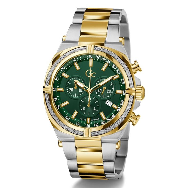 GUESS COLLECTION Ironclass Green Round Dial Analog Men Watch - Z32005G9