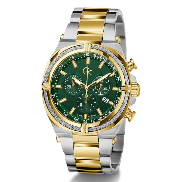 GUESS COLLECTION Ironclass Green Round Dial Analog Men Watch - Z32005G9