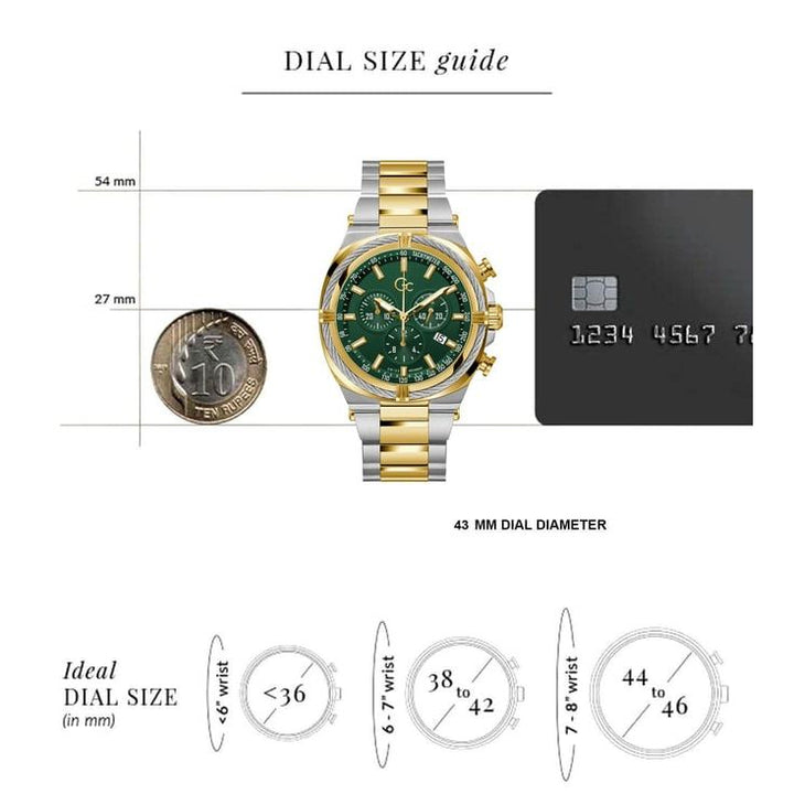 GUESS COLLECTION Ironclass Green Round Dial Analog Men Watch - Z32005G9