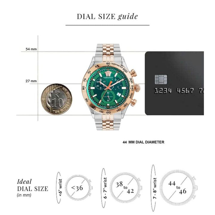 Helenium Chr. Green Round Dial Analog Men Watch - VE2U00924