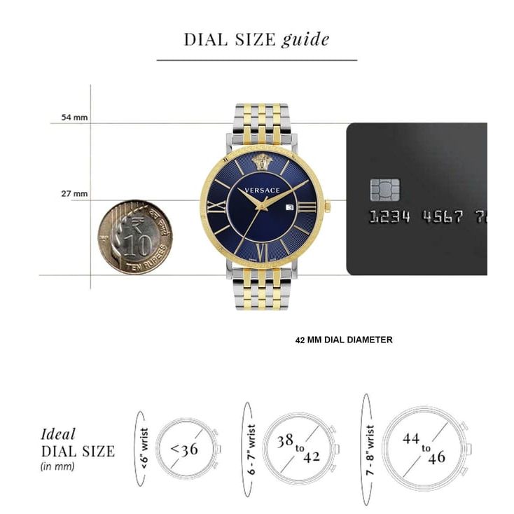 V-Eternal Gent Date Blue Round Dial Analog Men Watch - VENCA0324