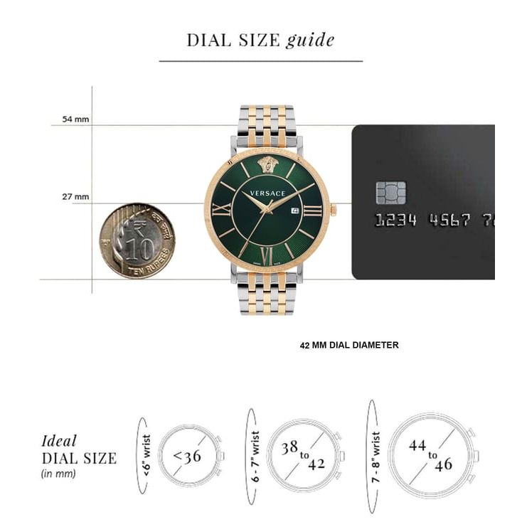 V-Eternal Gent Date Green Round Dial Analog Men Watch - VENCA0424