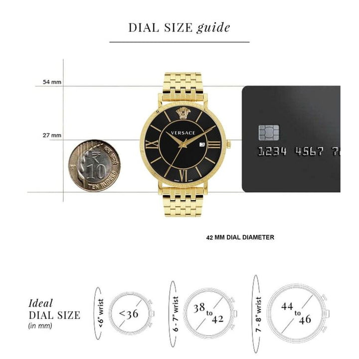 V-Eternal Gent Date Black Round Dial Analog Men Watch - VENCA0624
