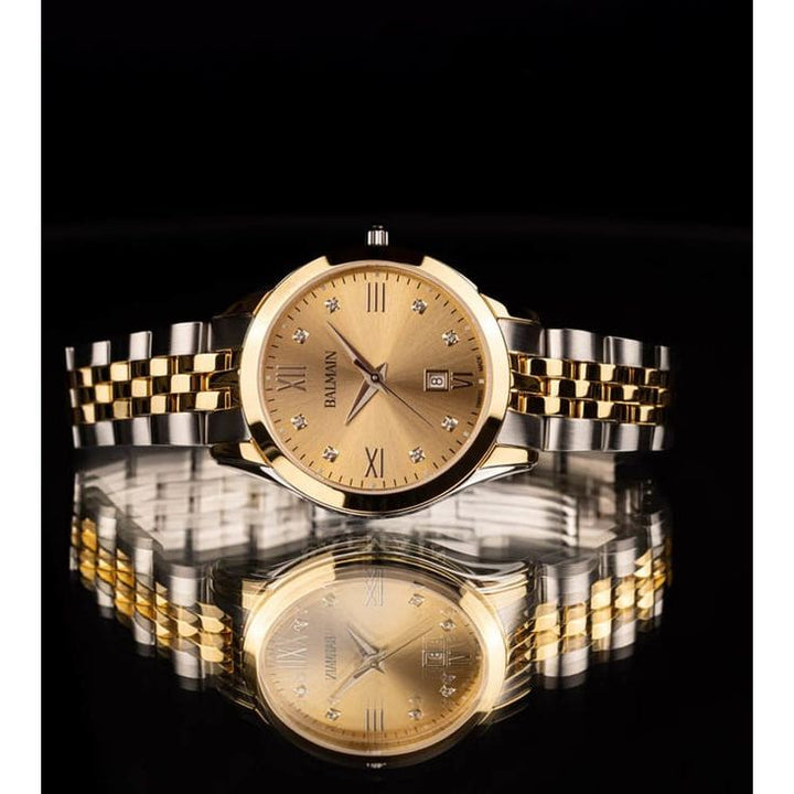 Balmain Classic R Swiss Quartz Women's Watch: 30mm Steel, MOP Dial, Diamond Accents