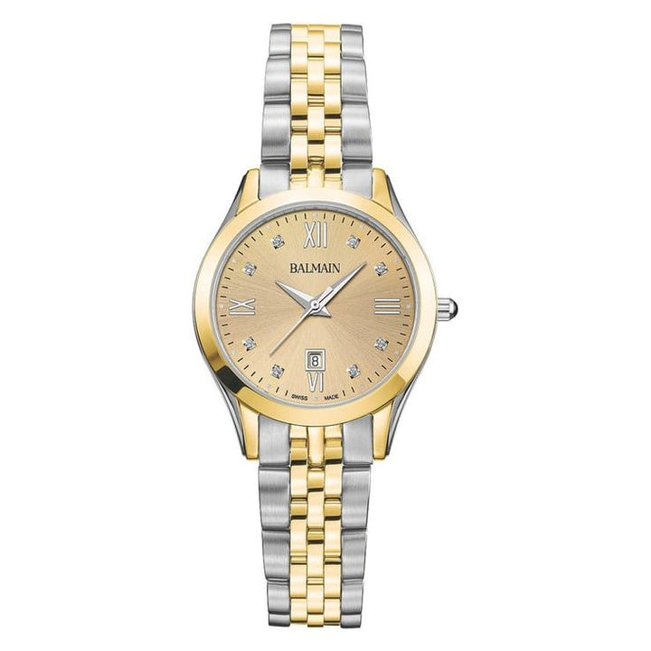 Balmain Classic R Swiss Quartz Women's Watch: 30mm Steel, MOP Dial, Diamond Accents