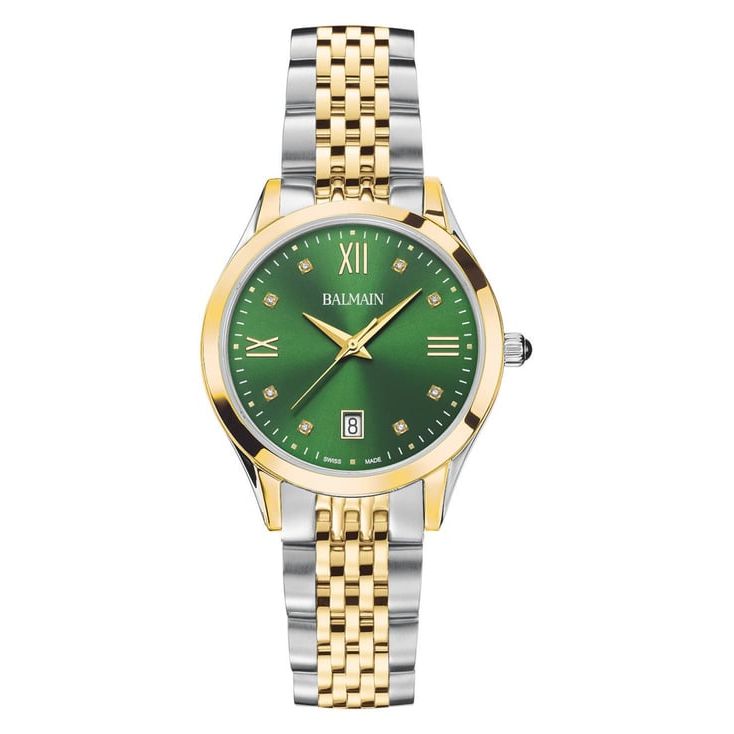 Balmain Classic R Swiss Made Quartz Women's 34mm Diamond Mother-of-Pearl Watch