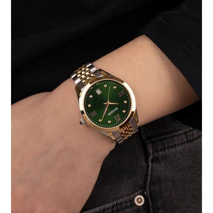 Balmain Classic R Swiss Made Quartz Women's 34mm Diamond Mother-of-Pearl Watch