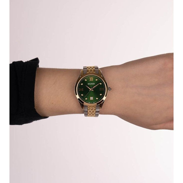 Balmain Classic R Swiss Made Quartz Women's 34mm Diamond Mother-of-Pearl Watch