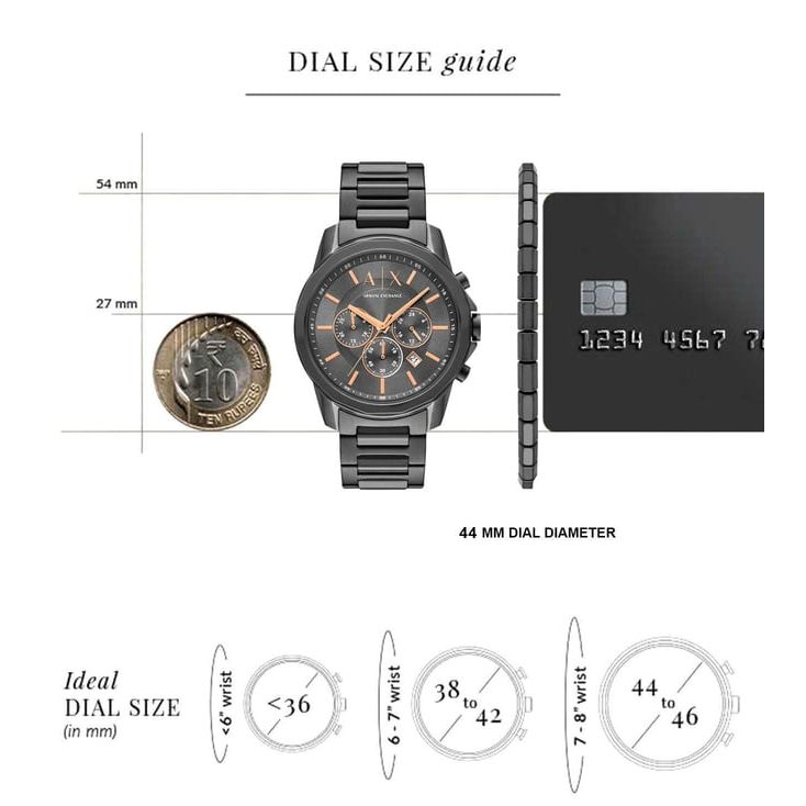 Quartz Chronograph Men 44 mm AX7170SET With Bracelet