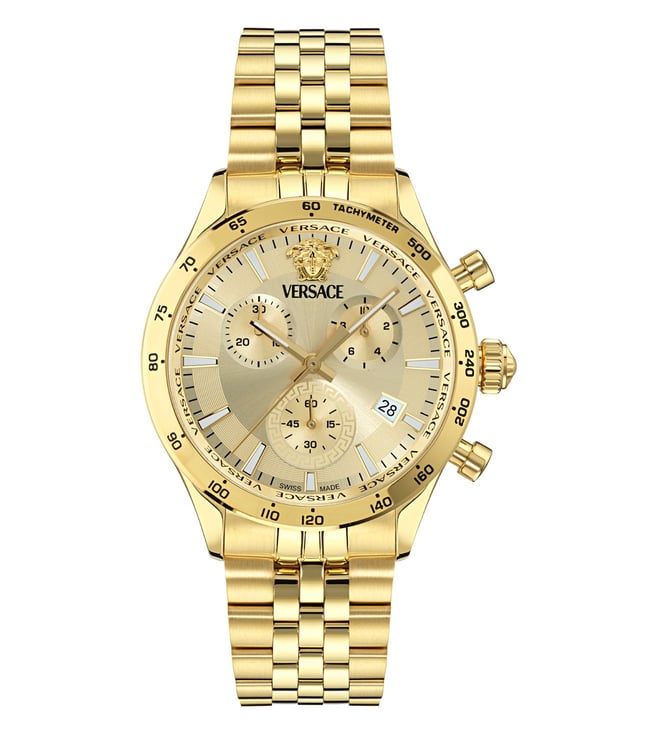 Versace VEBJ00518 Glaze Chronograph Silver Dial Men's Watch – The