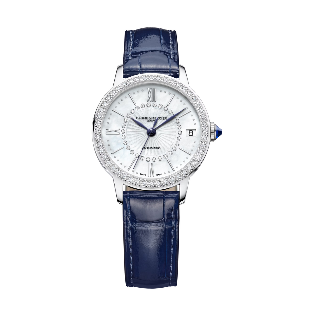 Baume &amp; Mercier Classima 10808 Ladies Automatic Watch Blue Strap