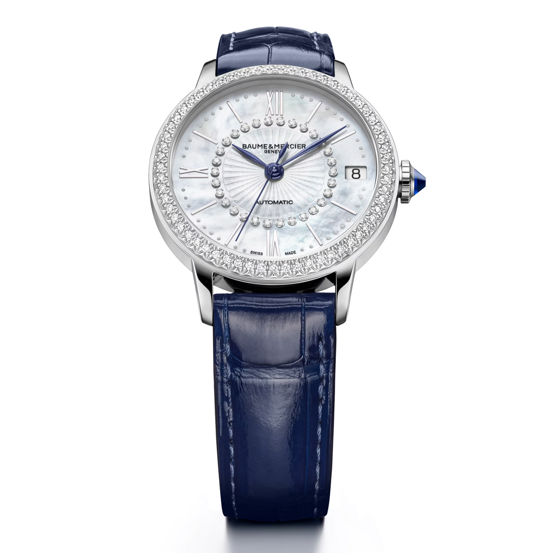 Baume &amp; Mercier Classima 10808 Ladies Automatic Watch Blue Strap