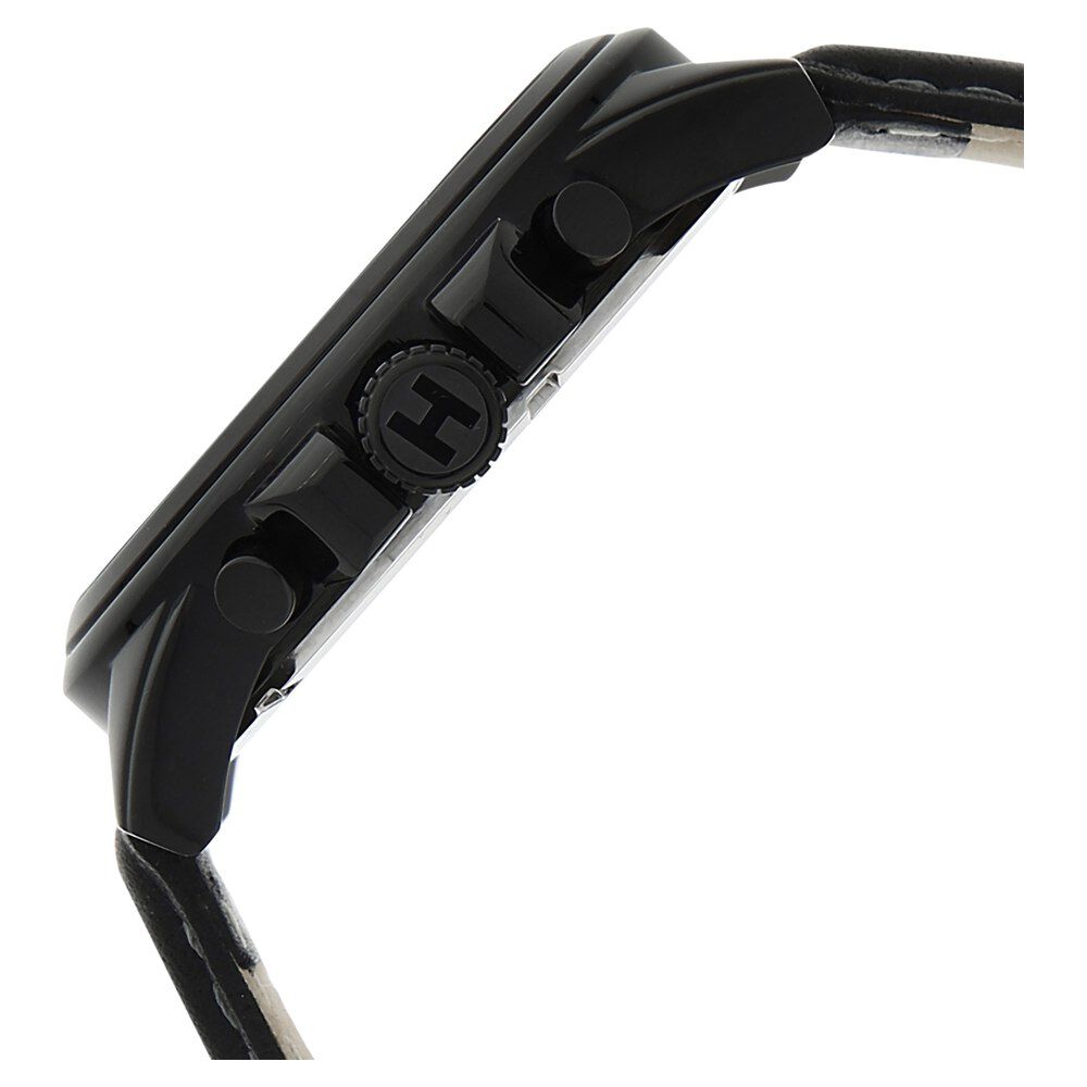 Tommy Hilfiger Quartz Chronograph Black Dial Leather Strap Watch for Men-NCTH1710295