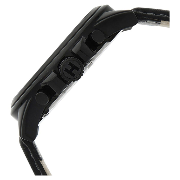 Tommy Hilfiger Quartz Chronograph Black Dial Leather Strap Watch for Men-NCTH1710295