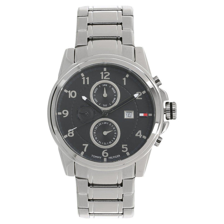 Tommy Hilfiger Quartz Analog Black Dial Stainless Steel Strap Watch for Men-NCTH1710296