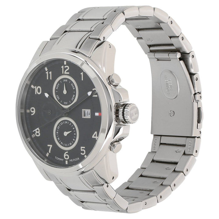 Tommy Hilfiger Quartz Analog Black Dial Stainless Steel Strap Watch for Men-NCTH1710296
