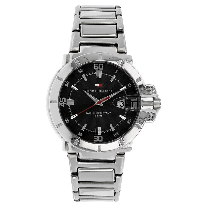 Tommy Hilfiger Quartz Analog with Date Black Dial Metal Strap Watch for Men-NETH1790469