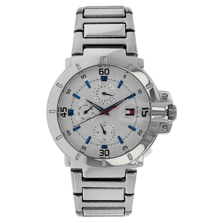 Tommy Hilfiger Quartz Multifunction Silver Dial Metal Strap Watch for Men-NCTH1790471