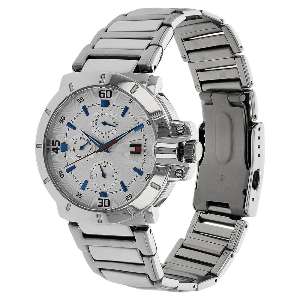 Tommy Hilfiger Quartz Multifunction Silver Dial Metal Strap Watch for Men-NCTH1790471