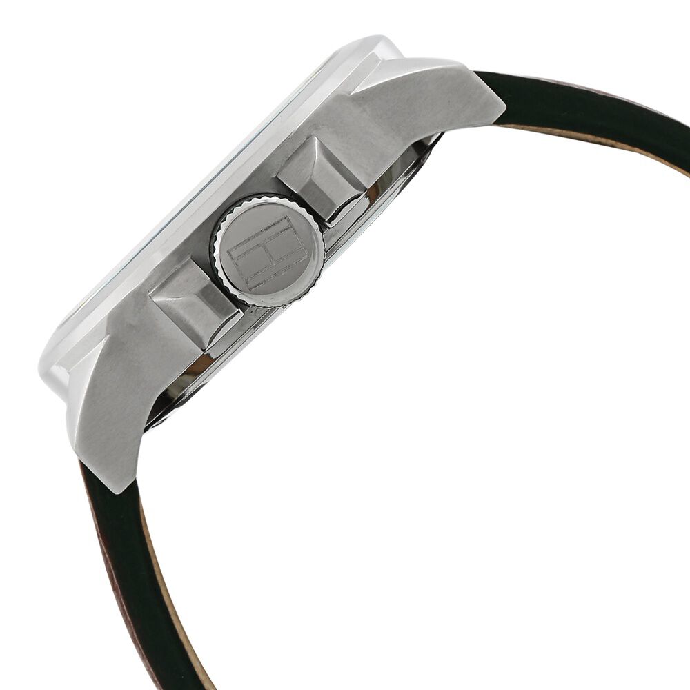 Tommy Hilfiger Quartz Multifunction White Dial Leather Strap Watch for Men-NATH1790858J
