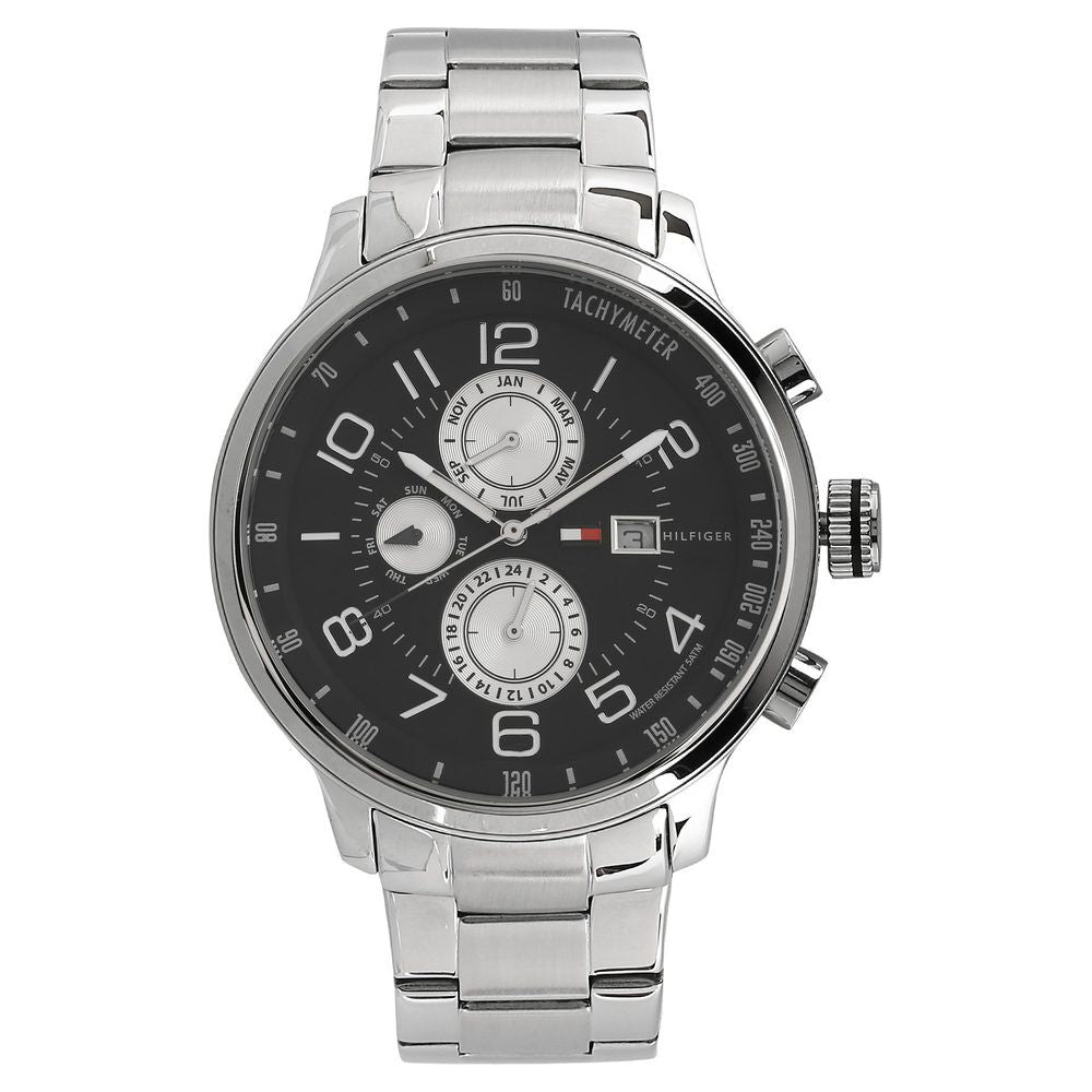 Tommy Hilfiger Quartz Analog Black Dial Stainless Steel Strap Watch for Men-NATH1790860