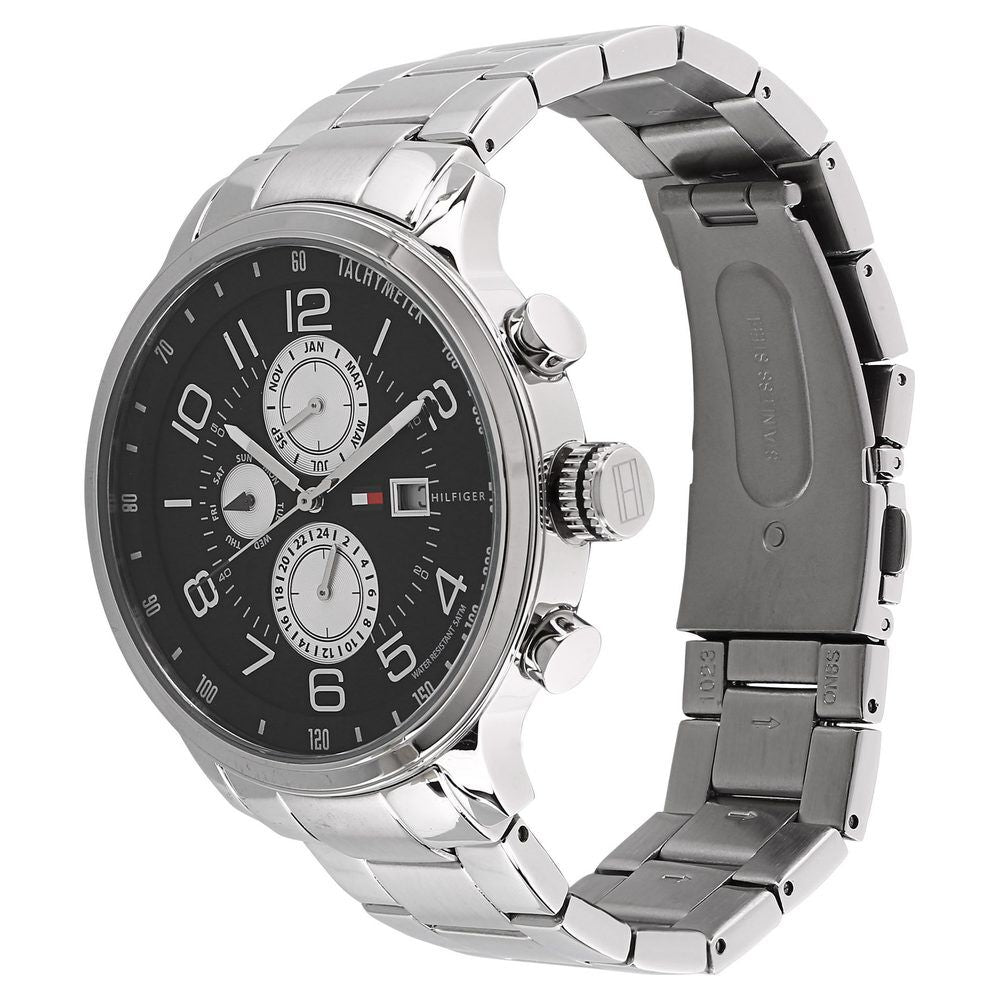 Tommy Hilfiger Quartz Analog Black Dial Stainless Steel Strap Watch for Men-NATH1790860