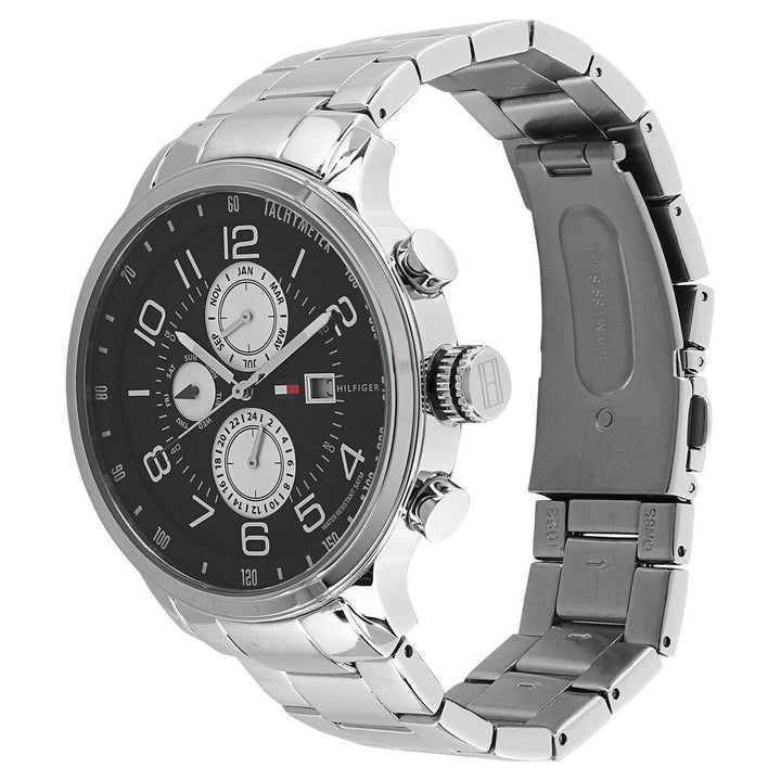 Tommy Hilfiger Quartz Analog Black Dial Stainless Steel Strap Watch for Men-NATH1790860