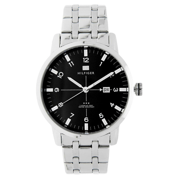 Tommy Hilfiger Quartz Analog Black Dial Stainless Steel Strap Watch for Men-NCTH1790963