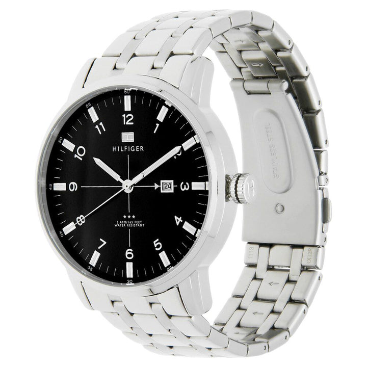 Tommy Hilfiger Quartz Analog Black Dial Stainless Steel Strap Watch for Men-NCTH1790963