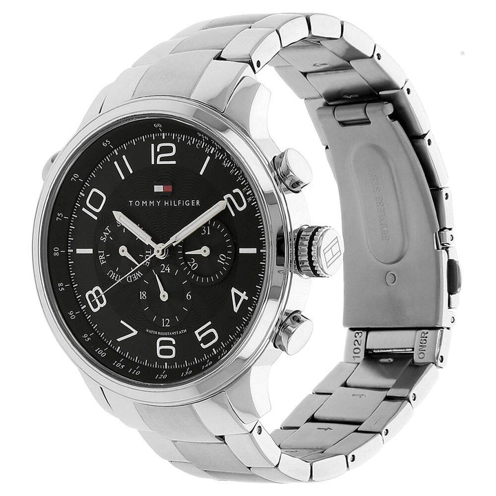 Tommy Hilfiger Quartz Analog Black Dial Stainless Steel Strap Watch for Men-NCTH1790965