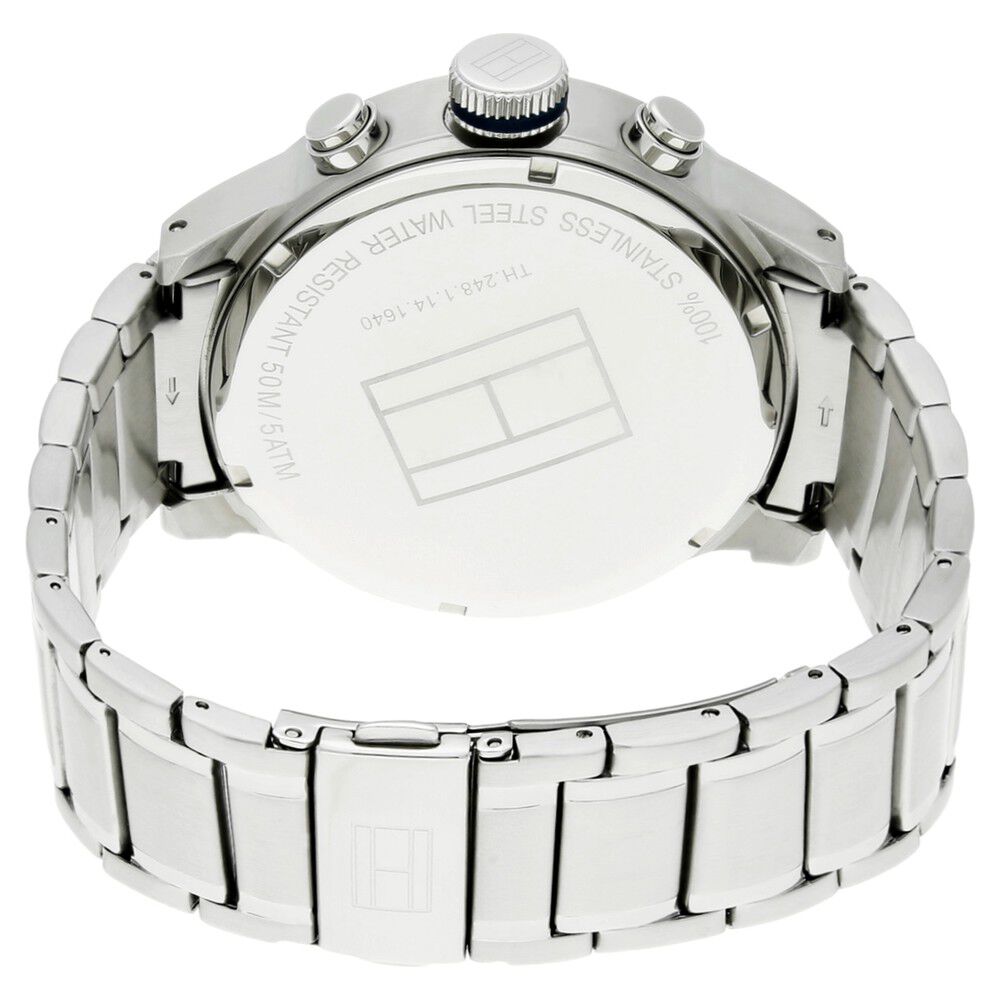 Tommy Hilfiger Quartz Analog With Date Blue Dial Metal Strap Watch For Men