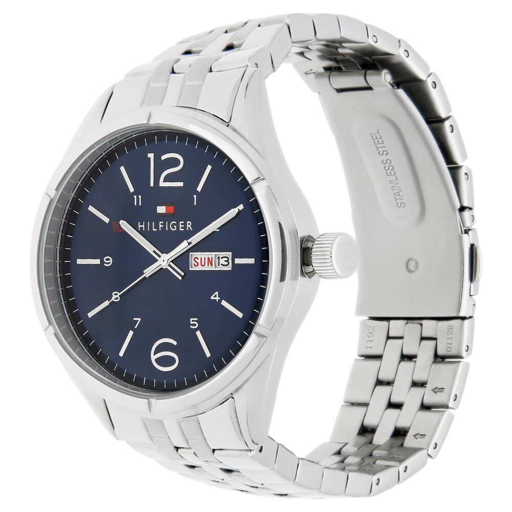 Tommy Hilfiger Quartz Analog Blue Dial Metal Strap Watch for Men-NATH1791061J