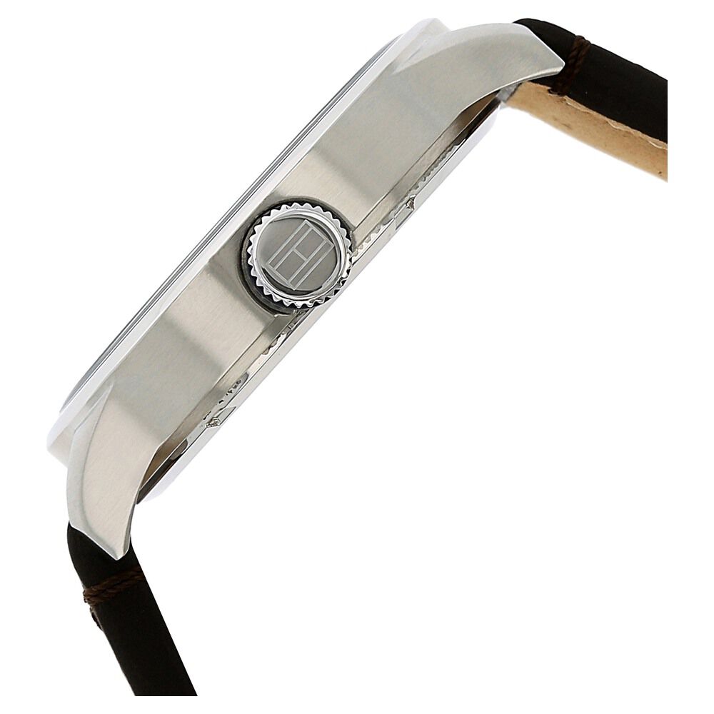 Tommy Hilfiger Quartz Analog Beige Dial Leather Strap Watch for Men-NATH1791102J