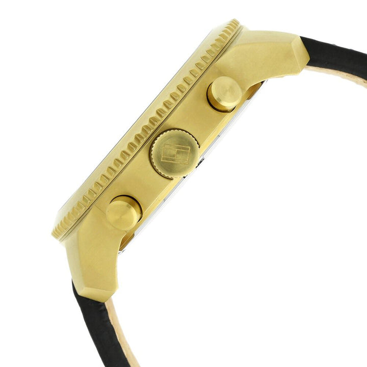 Tommy Hilfiger Quartz Chronograph Blue Dial Leather Strap Watch for Men-NATH1791108J