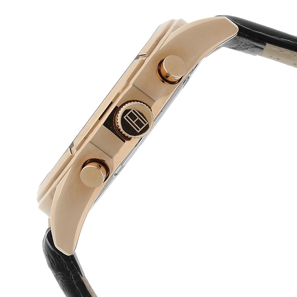 Tommy Hilfiger Quartz Analog Black Dial Leather Strap Watch for Men-NCTH1791125W