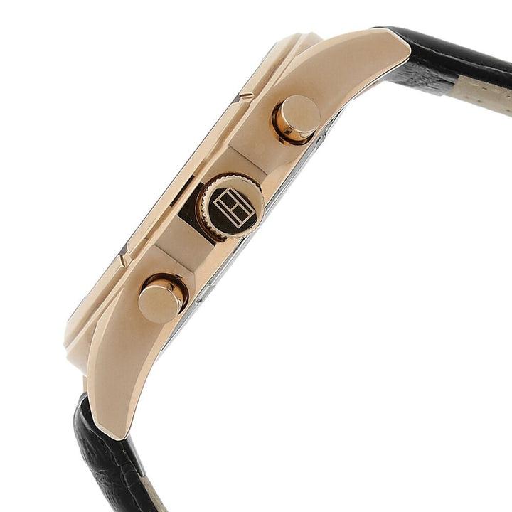 Tommy Hilfiger Quartz Analog Black Dial Leather Strap Watch for Men-NCTH1791125W